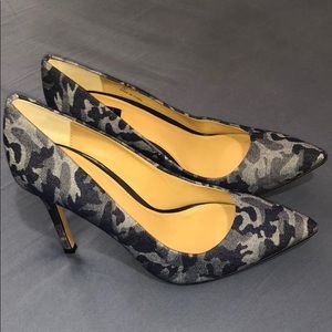 Gili denim camo heels